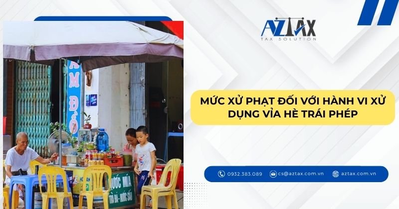 Mức xử phạt đối với hành vi xử dụng vỉa hè trái phép