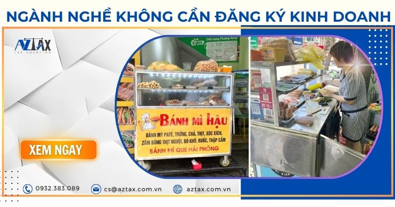 Ngành nghề không cần đăng ký kinh doanh