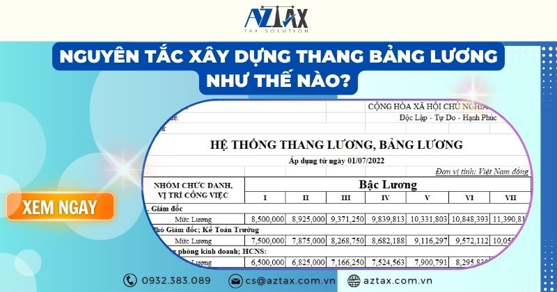 Nguyên tắc xây dựng thang bảng lương như thế nào?