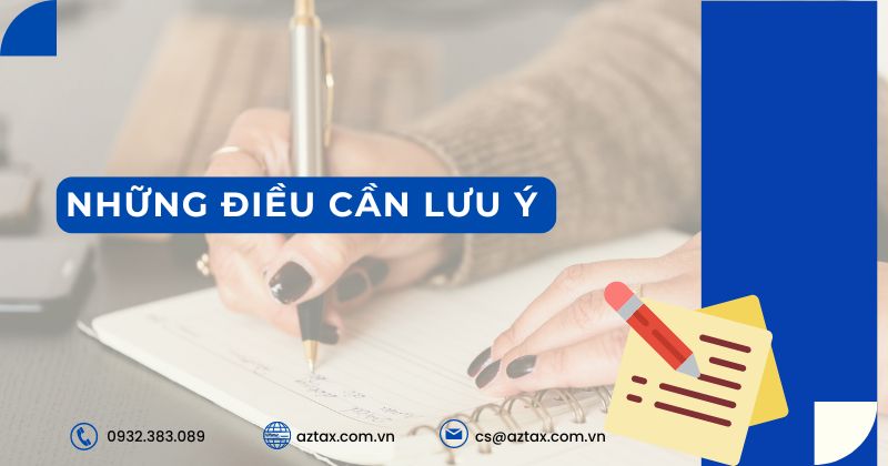 Những điều cần lưu ý