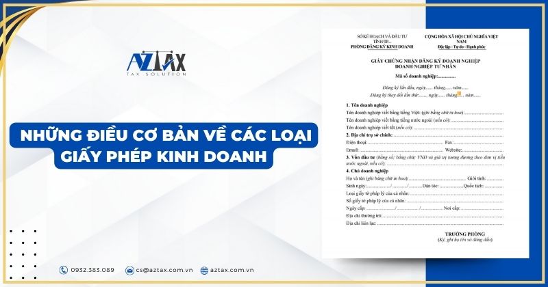 Những điều cơ bản về các loại giấy phép kinh doanh