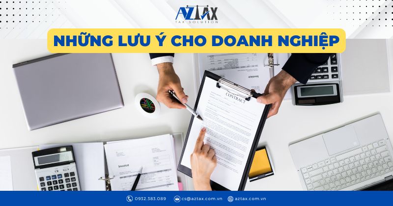 Những lưu ý cho doanh nghiệp