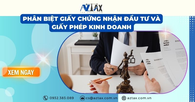 Phân biệt giấy chứng nhận đầu tư và giấy phép kinh doanh