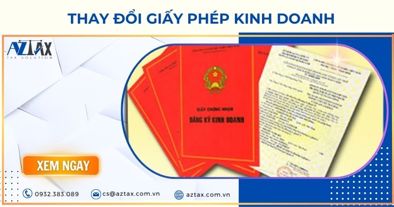 Thay đổi giấy phép kinh doanh