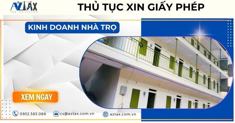 Thủ tục xin giấy phép kinh doanh nhà trọ