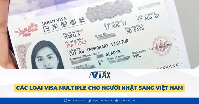 Các loại visa multiple cho người Nhật sang Việt Nam