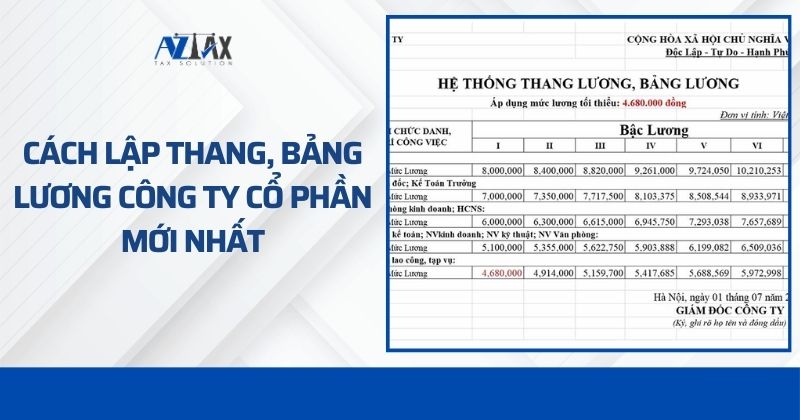 lập thang bảng lương công ty cổ phần