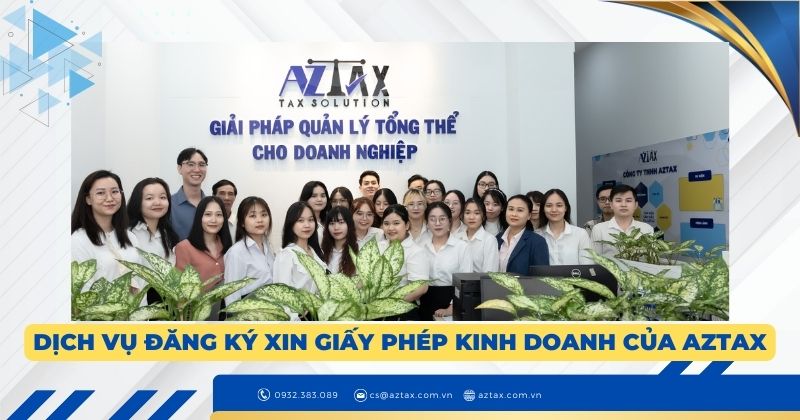 Dịch vụ đăng ký xin giấy phép kinh doanh của AZTAX