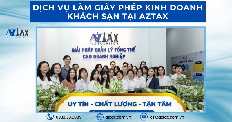 Dịch vụ làm giấy phép kinh doanh khách sạn tại AZTAX