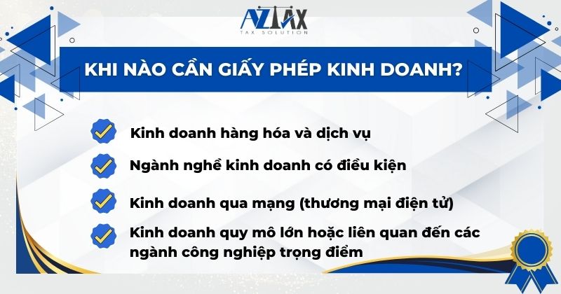 Khi nào cần giấy phép kinh doanh?