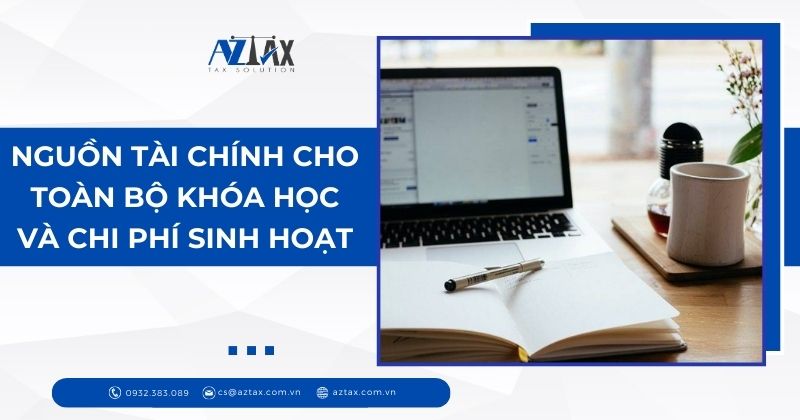 Nguồn tài chính cho toàn bộ khóa học và chi phí sinh hoạt