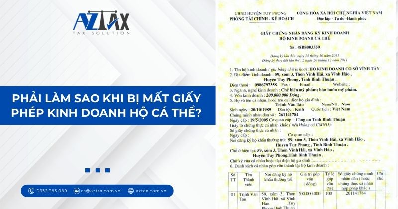 Phải làm sao khi bị mất giấy phép kinh doanh hộ cá thể?