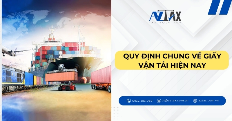 Quy định chung về giấy vận tải hiện nay