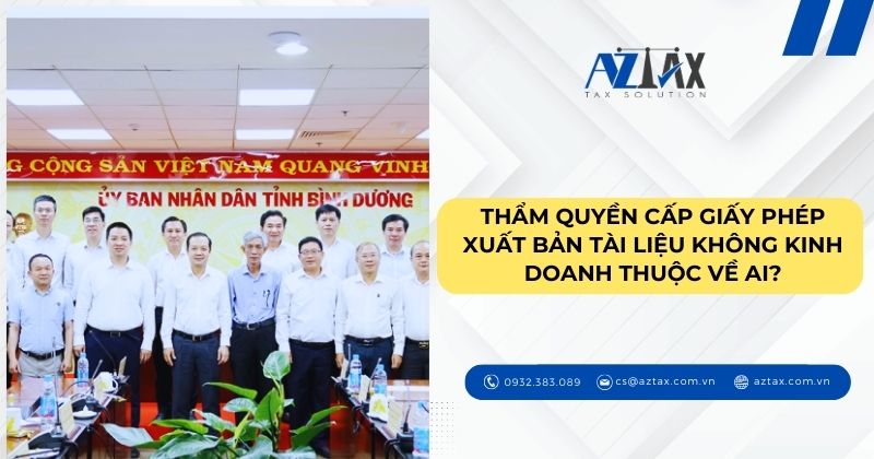 Thẩm quyền cấp giấy phép xuất bản tài liệu không kinh doanh thuộc về ai?