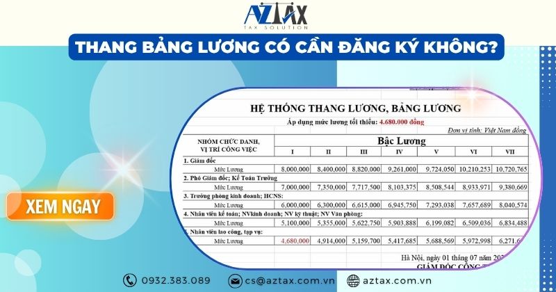 Thang bảng lương có cần đăng ký không?