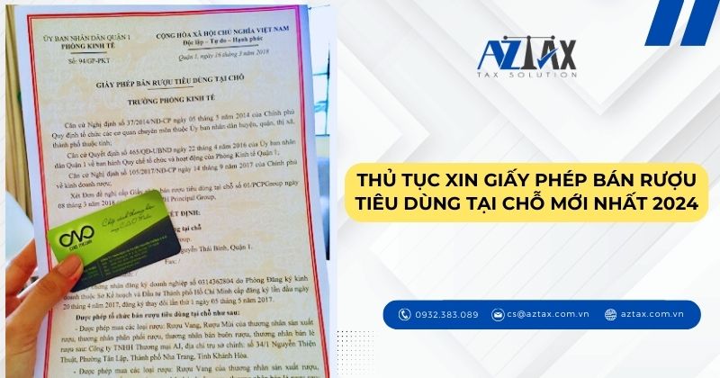 Thủ tục xin giấy phép bán rượu tiêu dùng tại chỗ mới nhất 2024