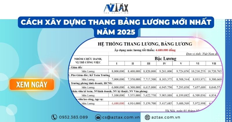 Cách xây dựng thang bảng lương mới nhất năm 2025