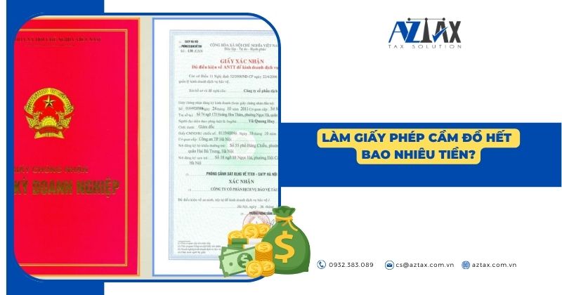 Làm giấy phép cầm đồ hết bao nhiêu tiền?