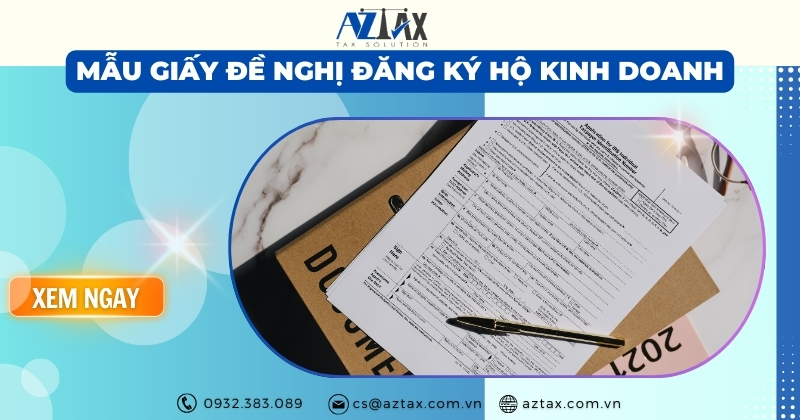 Mẫu giấy đề nghị đăng ký hộ kinh doanh