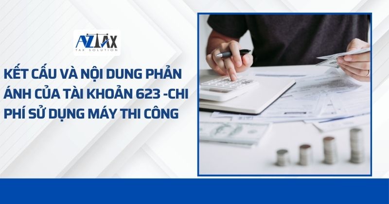 Kết cấu và nội dung phản ánh của tài khoản 623 -Chi phí sử dụng máy thi công