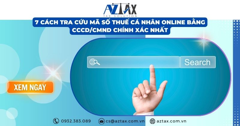 7 cách tra cứu mã số thuế cá nhân online bằng CCCD/CMND chính xác nhất