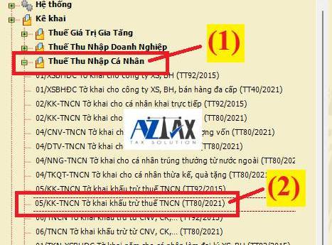 Chọn tờ khai thuế TNCN