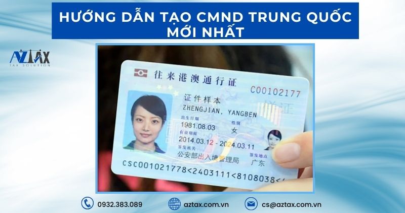 Hướng dẫn tạo CMND Trung Quốc mới nhất