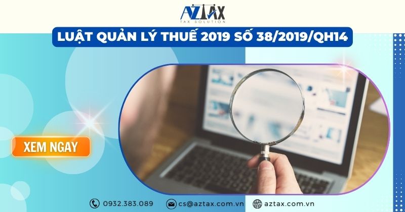 Luật quản lý thuế 2019 số 38/2019/QH14