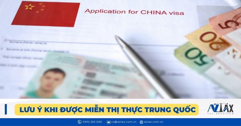 Lưu ý khi được miễn thị thực Trung Quốc