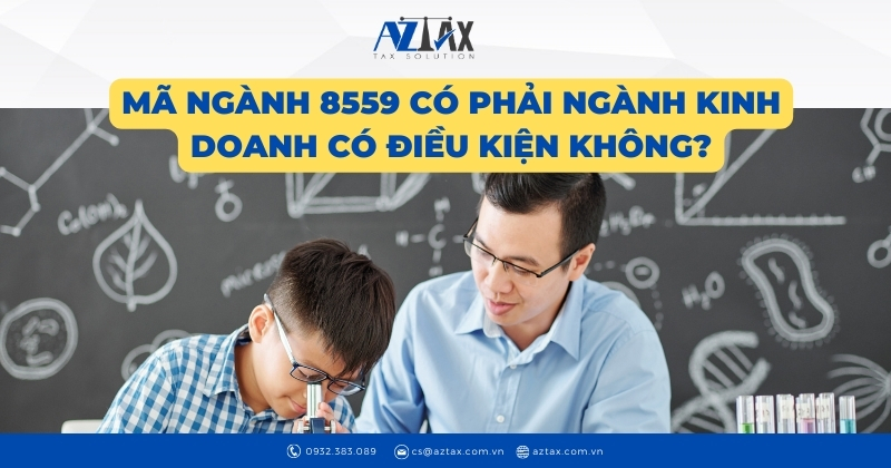 Mã ngành 8559 có phải ngành kinh doanh có điều kiện không?