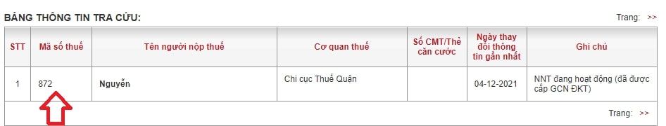 Kiểm tra kết quả