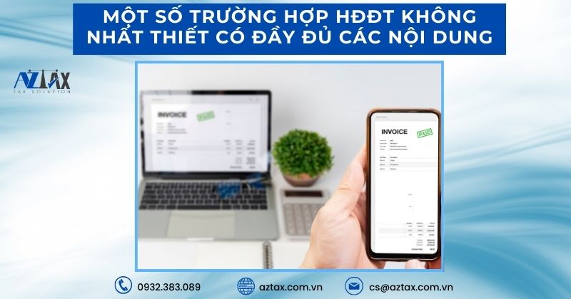 Một số trường hợp HĐĐT không nhất thiết có đầy đủ các nội dung