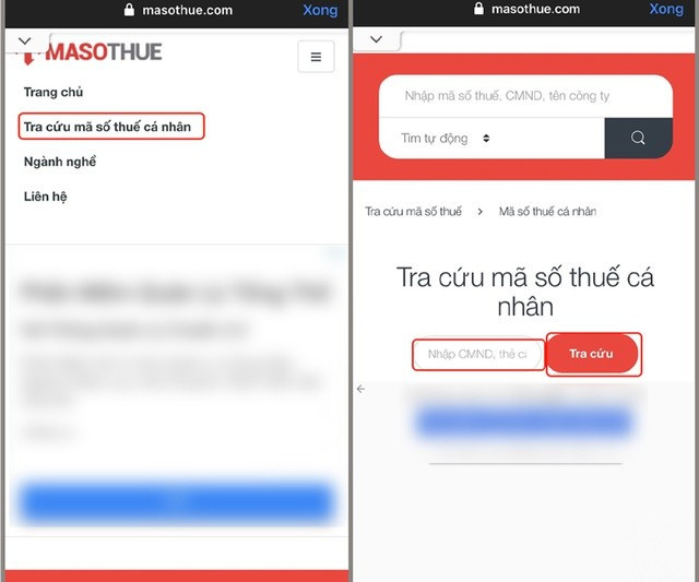 Tra cứu mã số thuế cá nhân thông qua mã số thuế