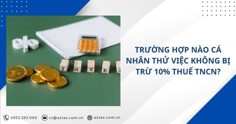 Trường hợp nào cá nhân thử việc không bị trừ 10% thuế TNCN?