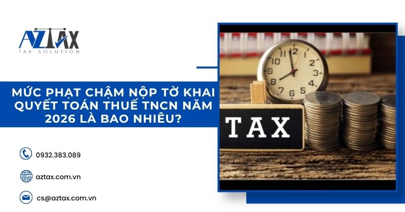 Mức phạt chậm nộp tờ khai thuế TNCN năm 2026 là bao nhiêu?