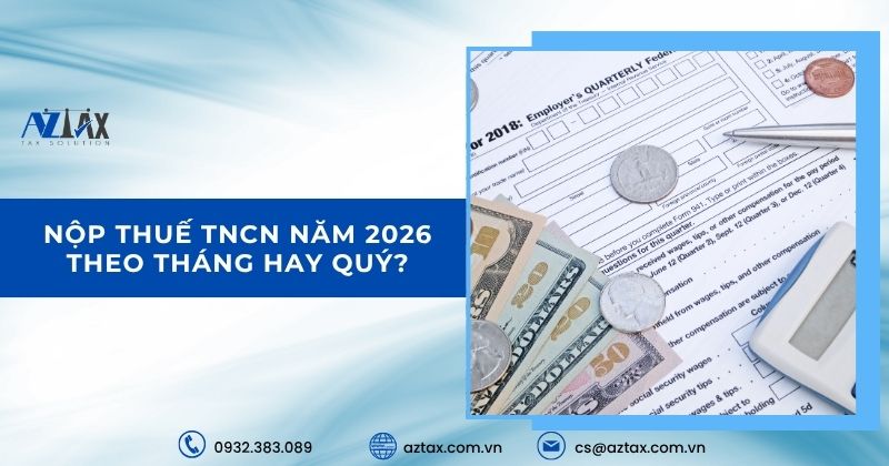 Nộp thuế TNCN năm 2026 theo tháng hay quý?