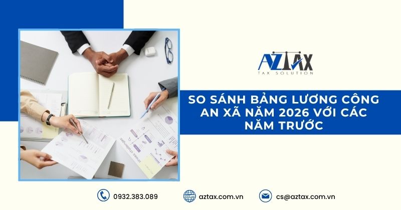 So sánh bảng lương công an xã năm 2026 với các năm trước
