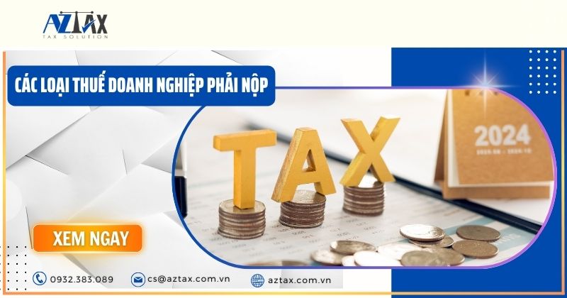 Các loại thuế doanh nghiệp phải nộp