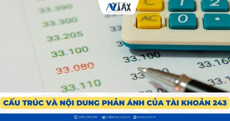 Cấu trúc và nội dung phản ánh của tài khoản 243