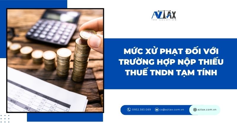 Mức xử phạt đối với trường hợp nộp thiếu Thuế TNDN tạm tính