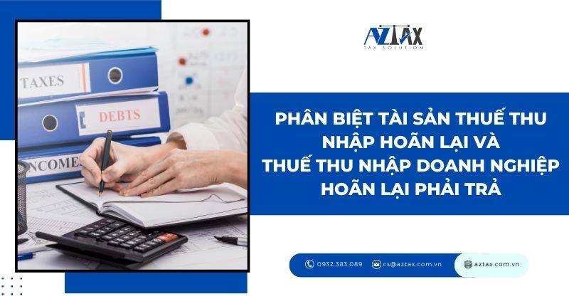 Phân biệt tài sản thuế thu nhập hoãn lại và thuế thu nhập doanh nghiệp hoãn lại phải trả
