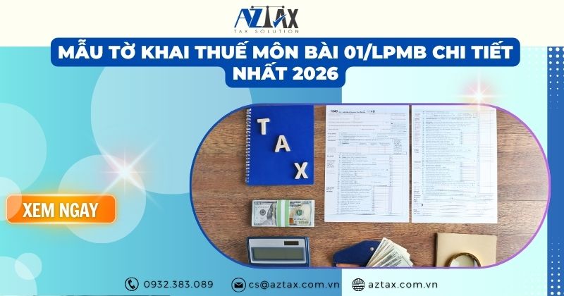 Mẫu tờ khai thuế môn bài 01/LPMB chi tiết nhất 2026
