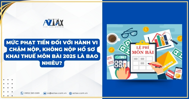 Mức phạt tiền đối với hành vi chậm nộp, không nộp hồ sơ khai thuế môn bài 2025 là bao nhiêu