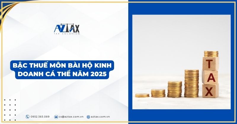 Bậc thuế môn bài hộ kinh doanh cá thể năm 2025