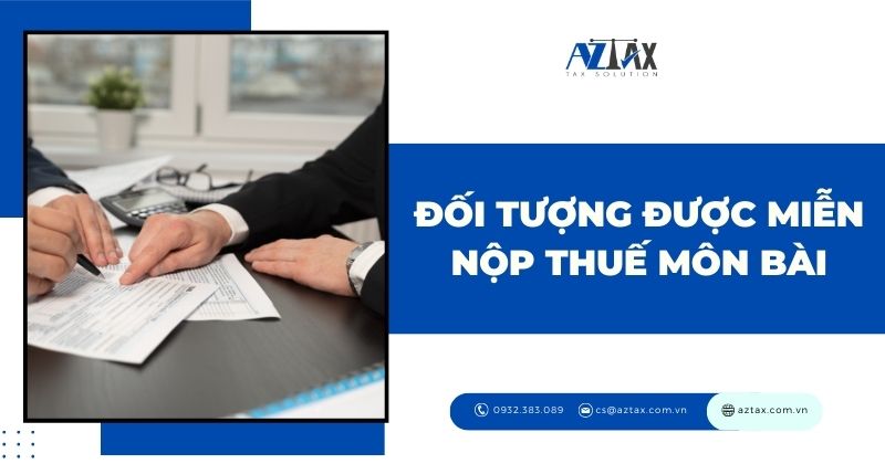 đối tượng được miễn nộp thuế môn bài