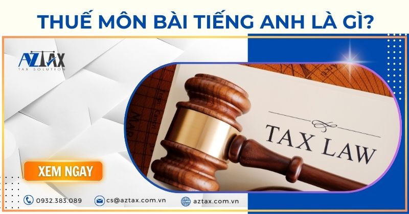 Thuế môn bài tiếng anh là gì?