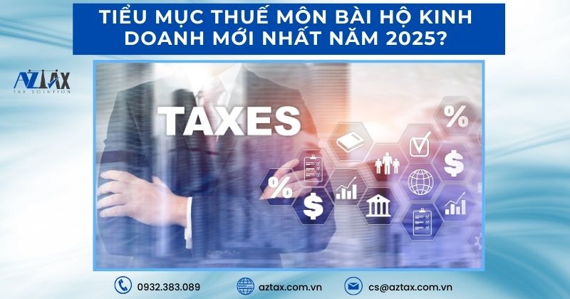 Tiểu mục thuế môn bài hộ kinh doanh mới nhất năm 2025?