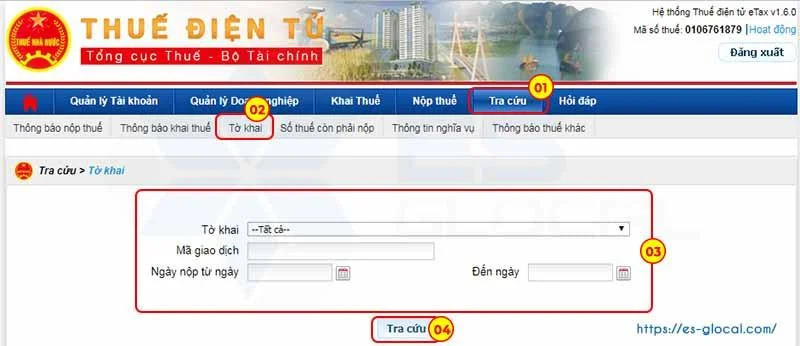 chọn mục tra cứu