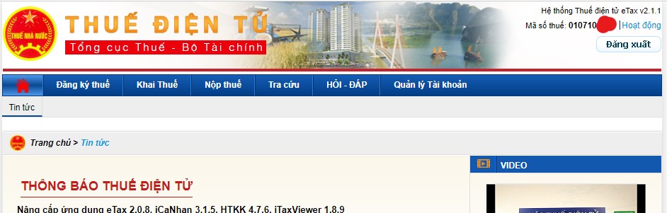 giao diện website