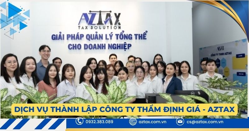 Dịch vụ thành lập công ty thẩm định giá - AZTAX